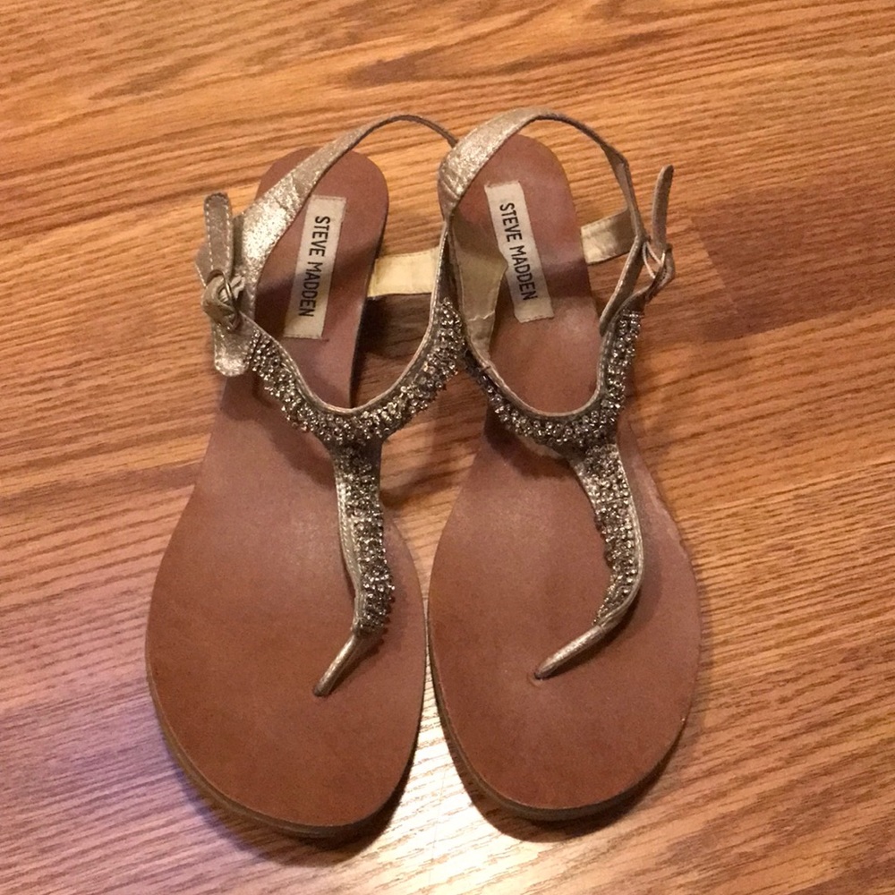 Steve Madden Formal Glitter Wedge Sandal